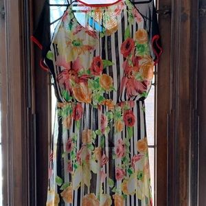 Fun multi colored dress for spring